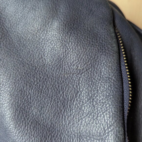 Hobo International Navy Blue Leather Vespa Convertable Backpack Satchel - Picture 4 of 15